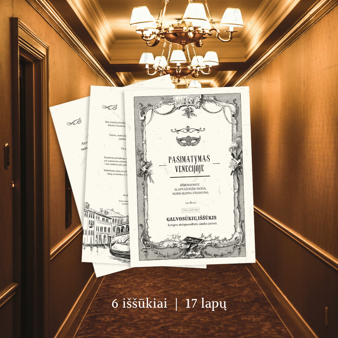 Pasimatymas Venecijoje - galvosūkių iššūkis, 2-6 žaidėjai