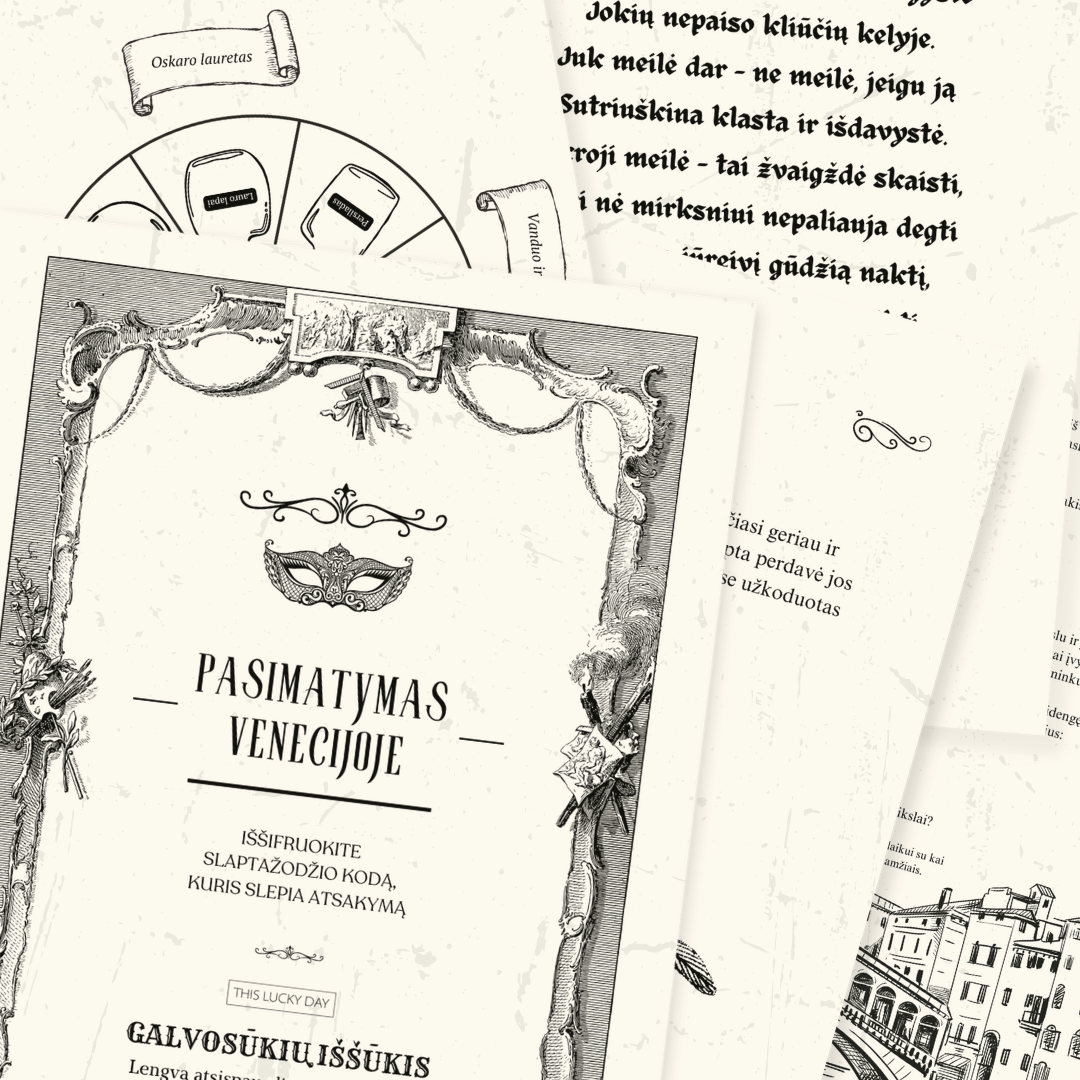 Pasimatymas Venecijoje - galvosūkių iššūkis, 2-6 žaidėjai