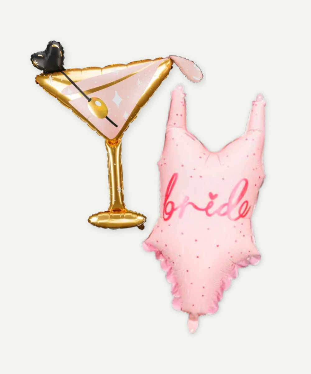 Pakvietimas į mergvakarį. Rinkinys "PINK MARTINIAI IR BIKINIAI"