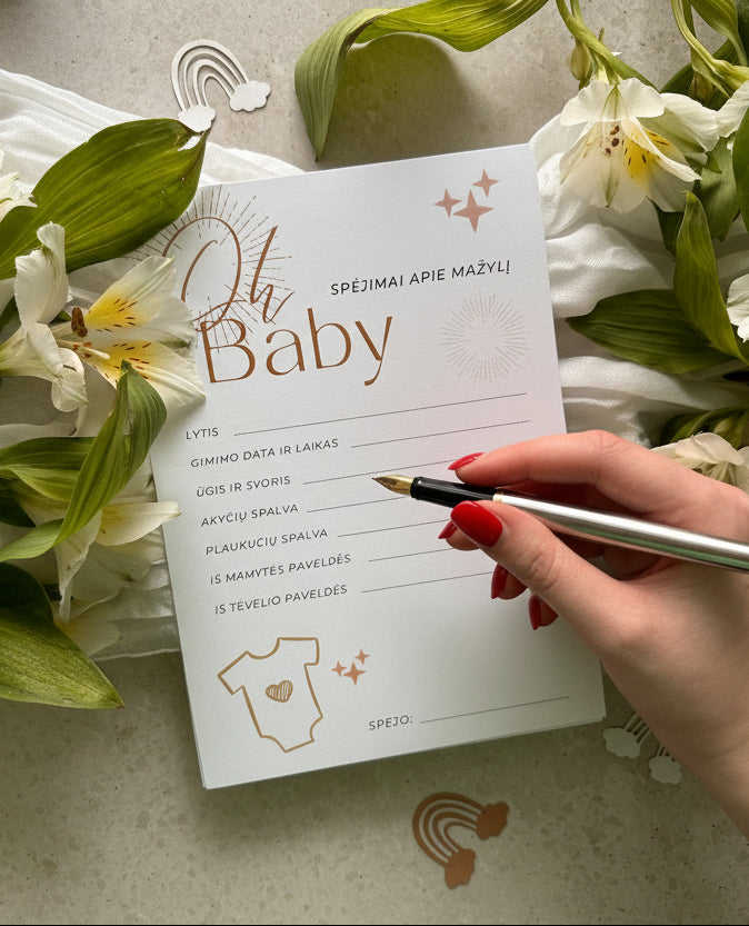 Žaidimų rinkinys Baby Shower (kūdikio sutiktuvių) šventei OH BABY!