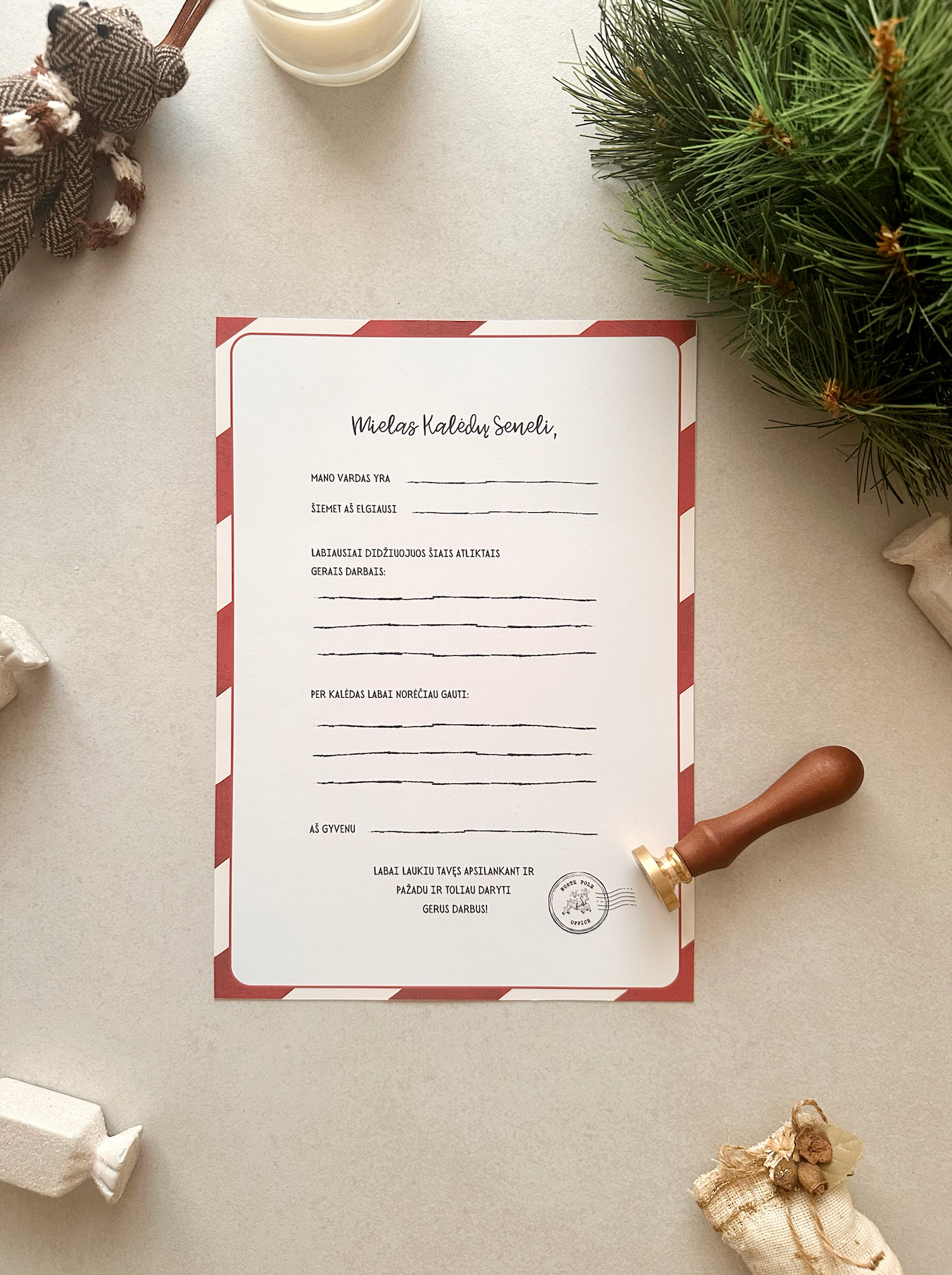 Laiškas Kalėdų Seneliui. Personalizuotas atsakymas nuo Kalėdų Senelio.