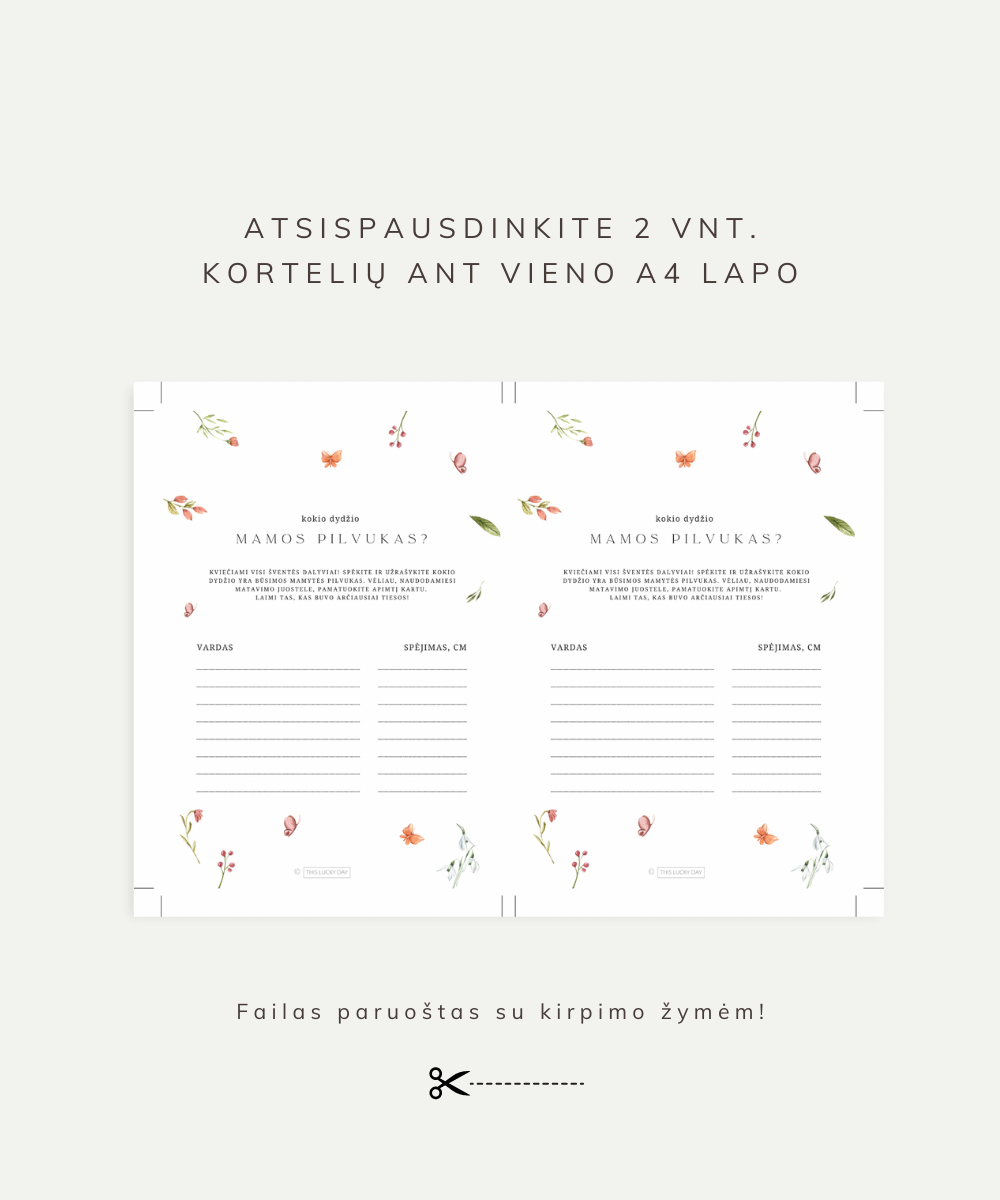 Kūdikio sutiktuvių žaidimų rinkinys (mergaitei), PDF, 4 vnt.