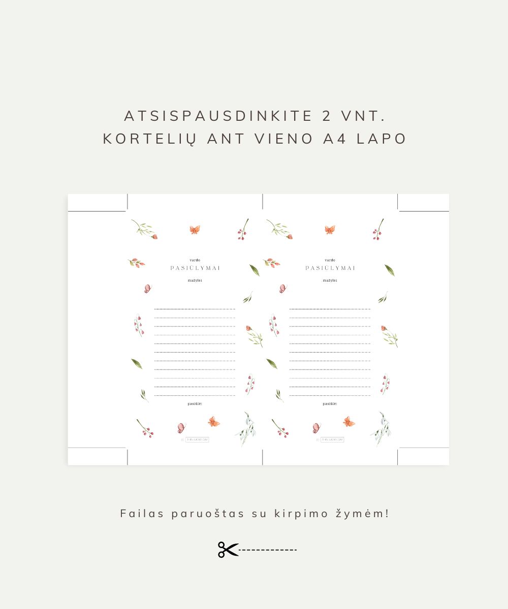 Kūdikio sutiktuvių vardo pasiūlymų mažylei kortelės (PDF)