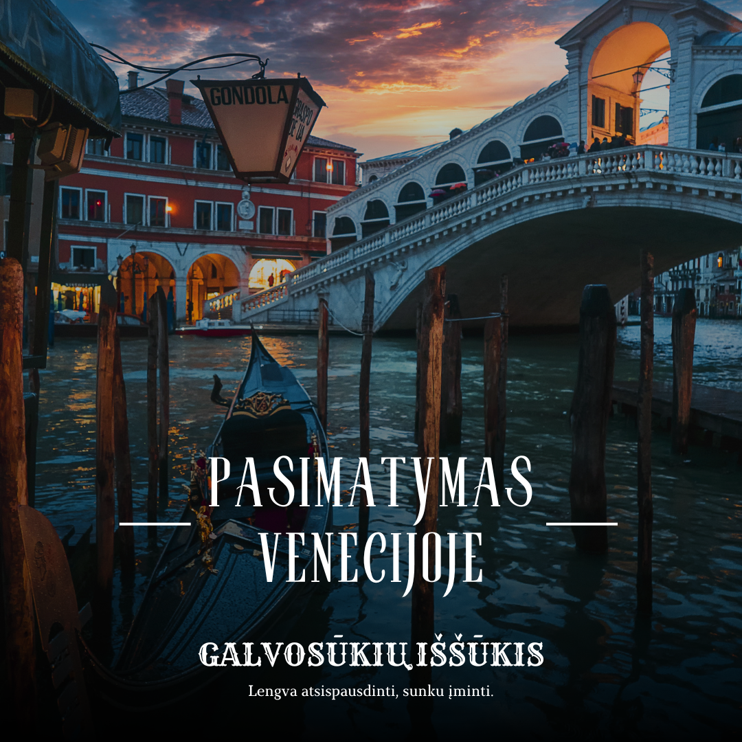 Pasimatymas Venecijoje - galvosūkių iššūkis (PDF) 2-6 žaidėjai