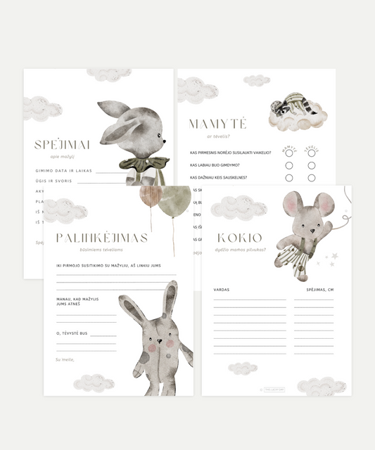 baby shower žaidimu rinkinys PDF