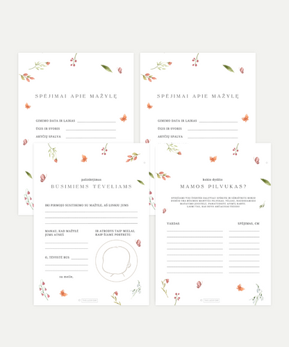 baby shower žaidimų rinkinys PDF