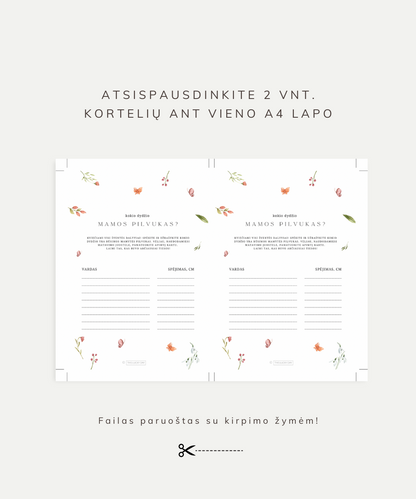 Kūdikio sutiktuvių žaidimų rinkinys (mergaitei), PDF, 4 vnt.