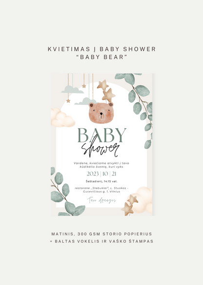 Kvietimas į Baby Shower šventę