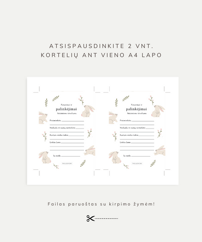 Kūdikio sutiktuvių patarimų ir palinkėjimų kortelės (PDF)