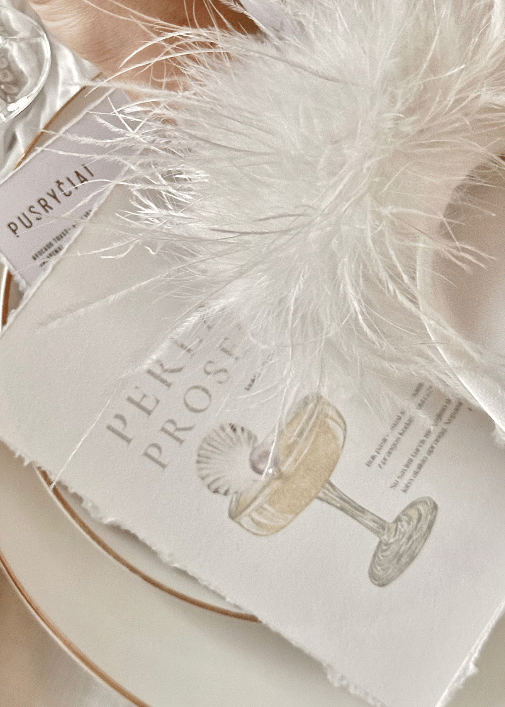 Pakvietimas į mergvakarį. Rinkinys "PERLAI IR PROSECCO"